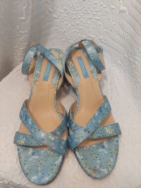 Margaux x Rifle Paper Co Over The Moon Floral Sandal Block Heels 39 / 8.5